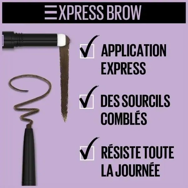 05 Black Brown - Express Brow Satin Duo Pencil and Powder de Maybelline New-York Maybelline 5,50 €