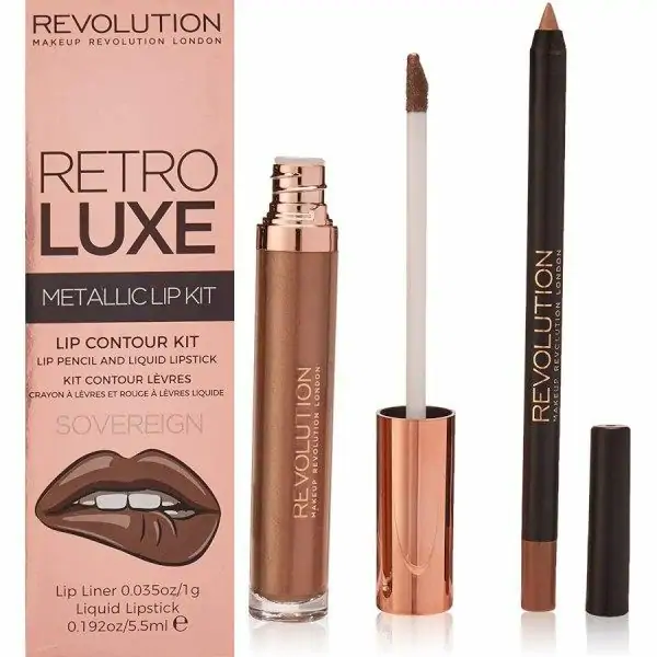 We Rule - Lápiz labial metálico Makeup Revolution + Kit contorno de labios Makeup Revolution 5,00 €