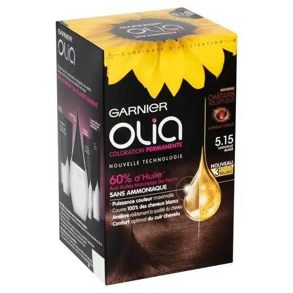 5.15 Glazed Chocolate - Ammonia-Free Permanent Hair Color With Natural Flower Oils Olia by Garnier Garnier 5,00 €