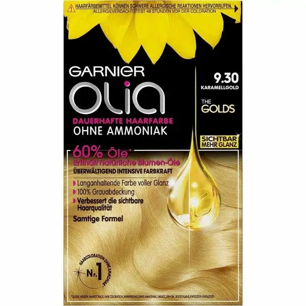 9.30 Caramel Gold - Permanent Hair Color Without Ammonia With Natural Flower Oils Olia by Garnier Garnier 5,00 €