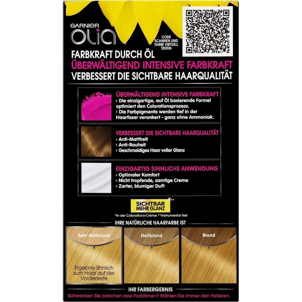 Coloration Permanente Garnier Olia - Nuancier 9.30 Caramel Gold (Blond Doré), Neuve