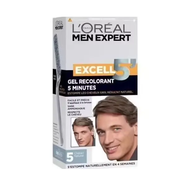 5 Natural Brown - Excell 5 Recoloring Gel-Crème Haarkleuring voor Mannen van L'Oréal Men Expert L'Oréal 6,82 €