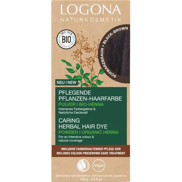 101 Black Brown - Nourishing Botanical Hair Color with ORGANIC Indigo and VEGAN LOGONA Naturkosmetik LOGONA Naturkosmetik...