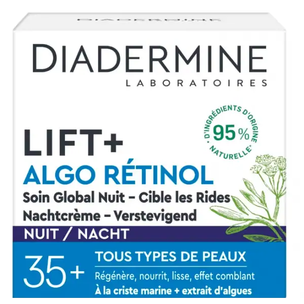 Crème de Nuit Anti-Âge Lift+ Algo Rétinol de Diadermine DIADERMINE 8,00 €