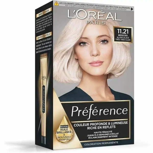 Mosca 11.21 Biondo ghiaccio molto molto chiaro - L'Oréal Paris Colore permanente per capelli L'Oréal Preference 7,84 €