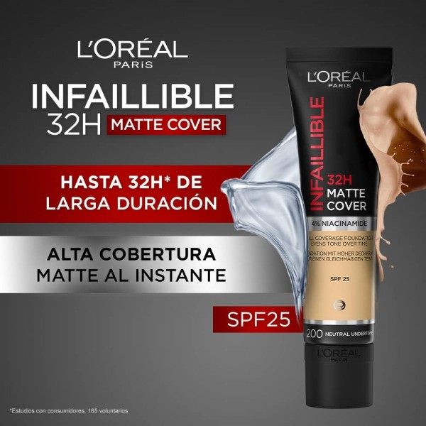 200 Neutral Undertone - Infallible 32H Matte Cover Foundation SPF 25 L'Oréal Paris L'Oréal-en 8,50 €