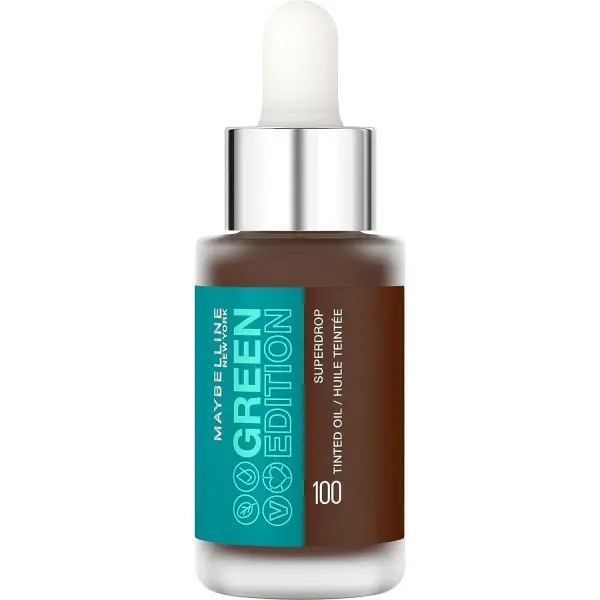100: Tinted Oil Face Foundation Superdrop Green Edition Getinte olie van Maybelline New-York Maybelline € 6,00