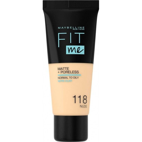 118 Nude - FIT ME MATTE & PORELESS Foundation de Maybelline Maybelline 5,99 €