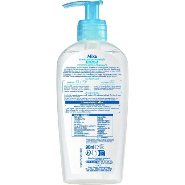 VERZACHTEND Reinigingswater Gevoelige en reactieve huid 200ml van Mixa Expert Sensitive Skin Mixa € 2,99