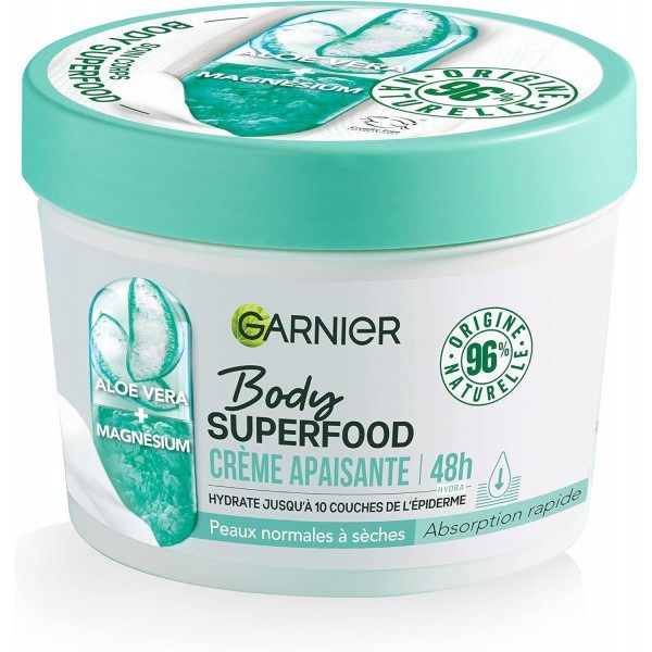 Crema lenitiva per la cura del corpo Idratazione 48 ore con aloe vera e magnesio di Garnier Body Superfood Garnier € 5,99