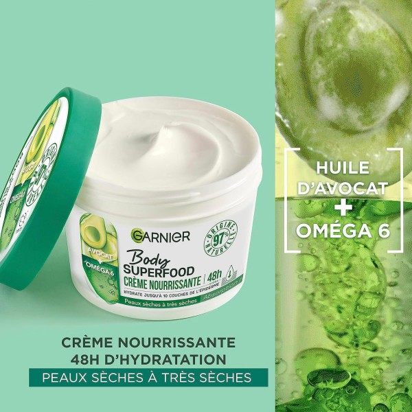Crema corporal calmant hidratació 48 hores amb alvocat i Omega 6 de Garnier Body Superfood Garnier 5,99 €