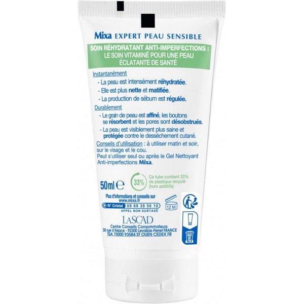 Trattamento 2 in 1 Anti-Imperfezioni Molto Idratante di Mixa Expert Pelle Sensibile Mixa € 5,82