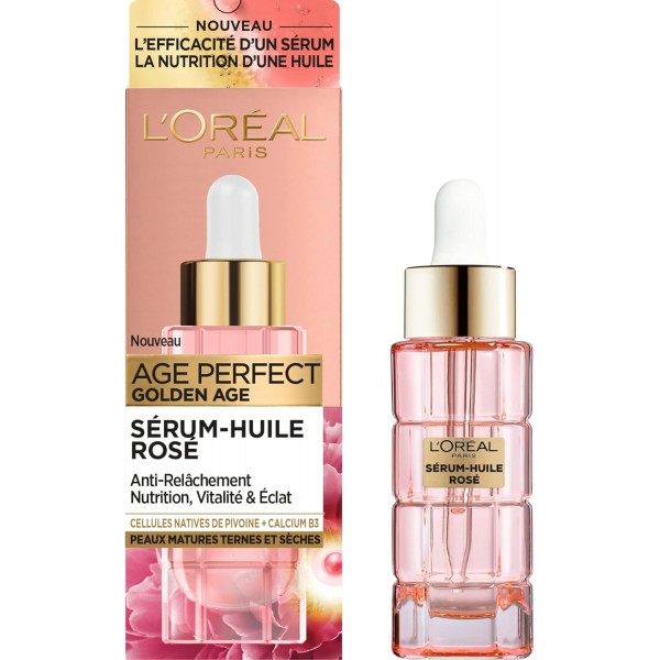 Sérum Huile Rosé Anti-Âge Éclat & Nutrition Intense Age Perfect Golden Age de L'Oréal Paris L'Oréal 14,76 €