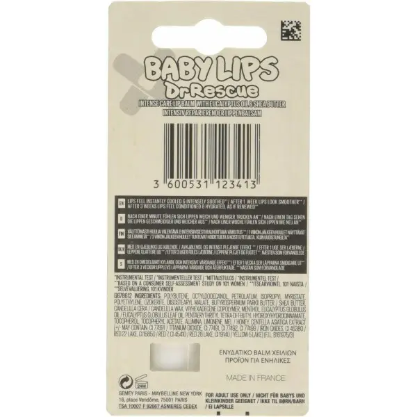 Just Peachy - Baume à Lèvres Hydratant Dr Rescues 12h Baby Lips Gemey Maybelline Maybelline 2,00&nbsp;€