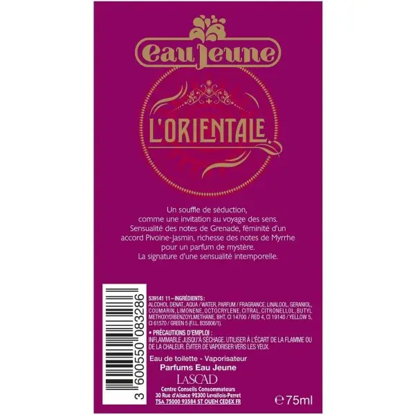 L'Orientale (Limited Edition by Tycia) - Eau de Toilette for Women 75ml by Eau Jeune Eau Jeune €7.99
