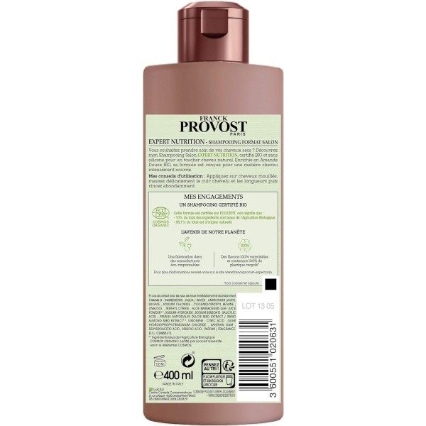 Expert Nutrition BIO - Xampú professional orgànic certificat per FRANCK PROVOST Franck Provost 5,99 €