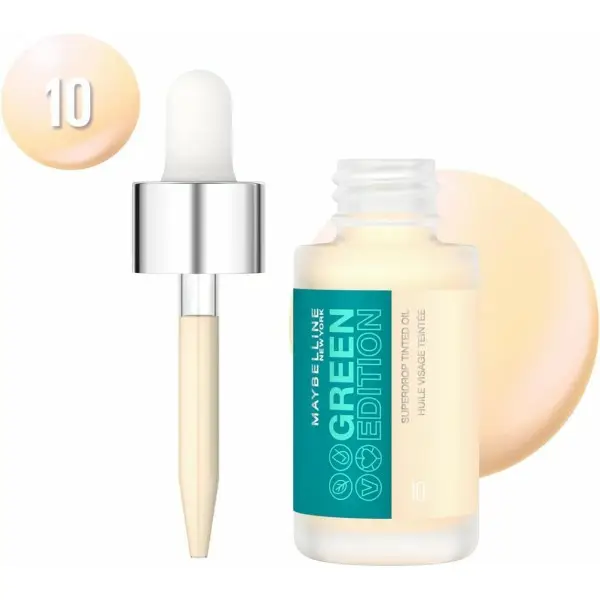 Tint 10 - Base de maquillaje en aceite seco tintado Superdrop Green Edition de Maybelline New-York Maybelline 6,99 €