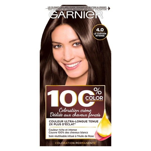 4.0 Le Châttain Intense - Tinte Permanente 100% Ultra Castaño de Garnier