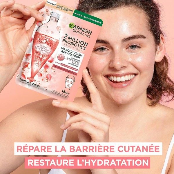Mascarilla facial reparadora e hidratante enriquecida con fracciones probióticas veganas de Garnier SkinActive La Provençale