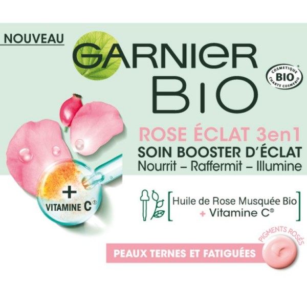 Soin Booster d'éclat huile de rose musquée et vitamine C de GARNIER Bio Garnier 8,00 €