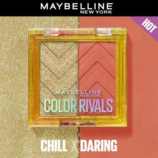 Chill x Daring - Paleta de sombras de ojos Color Rivals altamente pigmentada, resistente al agua de Maybelline New York