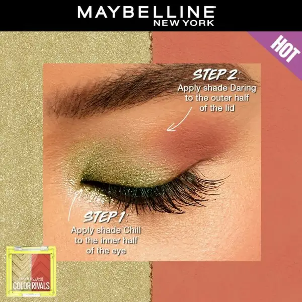 Chill x Daring - Color Rivals Lidschatten-Palette Hochpigmentiert, wasserfest von Maybelline New York Maybelline ...