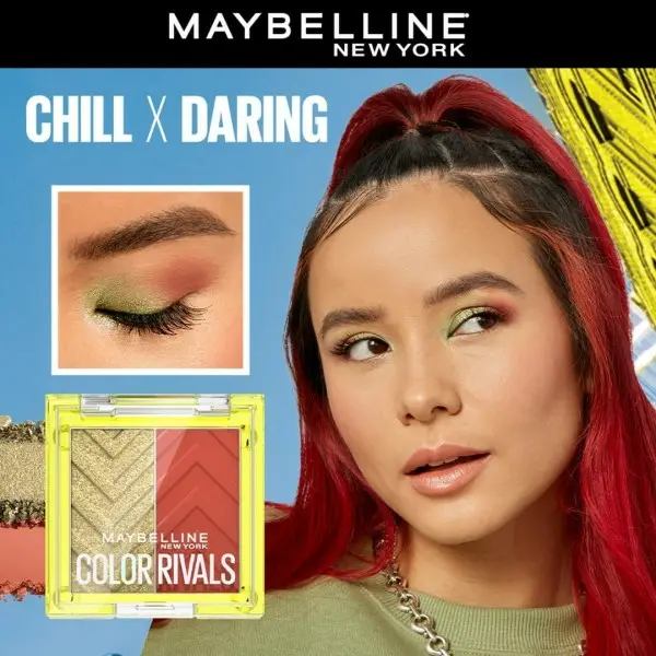 Chill x Daring - Palette di ombretti Color Rivals altamente pigmentati, impermeabili di Maybelline New York Maybelline ...