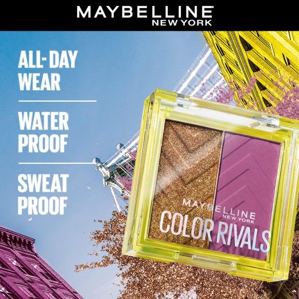 Assertive x Coy - Paleta de sombras de ojos Color Rivals altamente pigmentada, resistente al agua de Maybelline New York