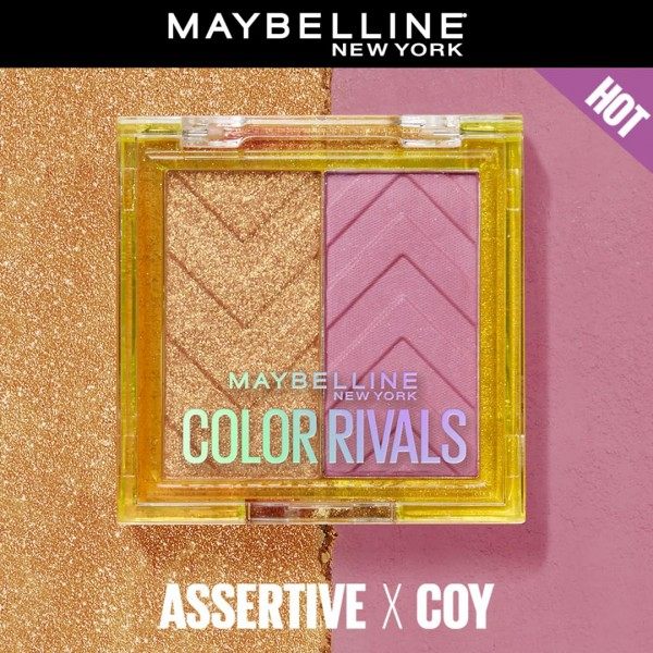 Assertive x Coy - Paleta de sombras de ojos Color Rivals altamente pigmentada, resistente al agua de Maybelline New York