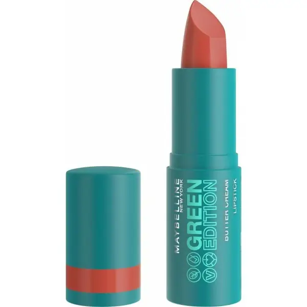 07 Garden - Rouge à Lèvres Satiné & Pigmenté au Beurre de Cacao Butter Cream Green Edition Vegan de Maybelline New York Maybe...