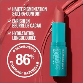 05 Rainforest - Ezpainetako pintada satinatua eta pigmentatua, kakao-gurin-gurin kremarekin, Maybelline New York-en edizio