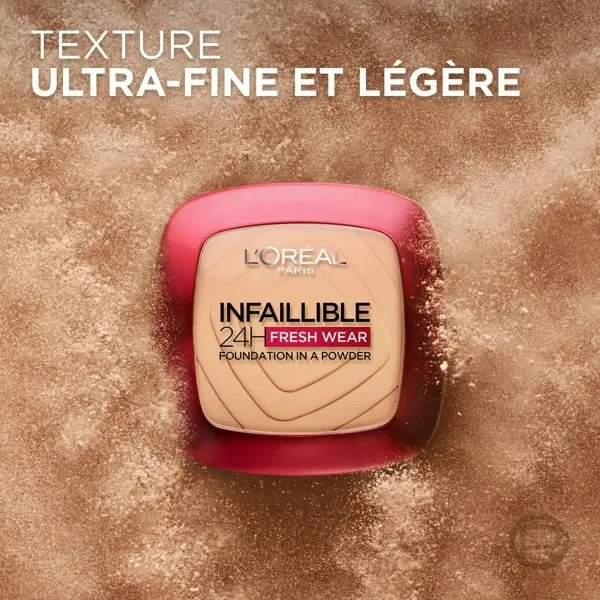 300 Ambre - Fond de Teint Poudre Longue Tenue Waterproof Infaillible 24H Fresh Wear de L'Oréal Paris L'Oréal 7,50 €