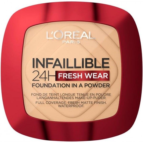 140 Golden Beige - Base de maquillatge en pols de llarga durada Impermeable Infal·lible 24H Desgast fresc de L'Oréal París