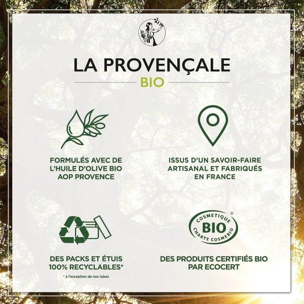 Intensief herstellend aanvullend masker Duindoorn en biologische olijfolie AOP Provence voor beschadigd haar van La Provençale