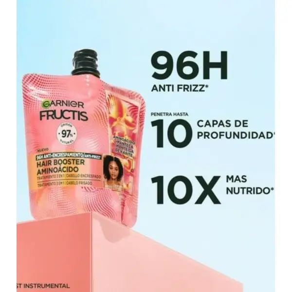 Traitement capillaire 3 en 1 Hair Booster Acide Aminé 96 heures sans frisottis Fructis de Garnier Garnier 3,50&nbsp;€