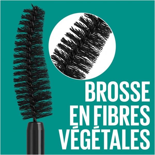 Blackest Black - Máscara de pestañas enriquecida con manteca de karité Mega Mousse edición verde de Maybelline New-York