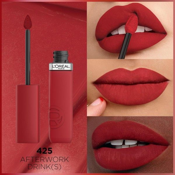 425 Bebida(s) Afterwork - L'Oréal Paris Barra de labios líquida de resistencia mate infalible con ácido hialurónico L'Oréal...
