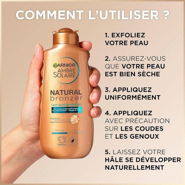 Natural Bronzer Self-Tanning Milk Golden and Luminous Tan for 1 Week from GARNIER Ambre Solaire Garnier €7.99