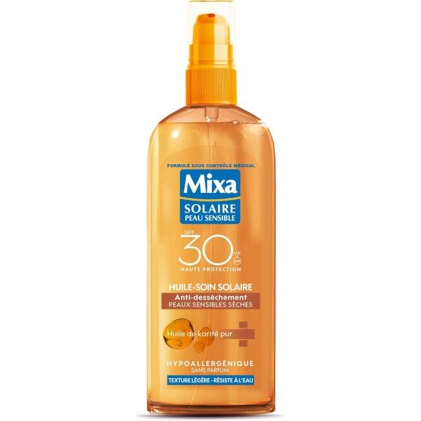 Aceite solar antisequedad Mixa FPS 30 para pieles sensibles 7,00 €