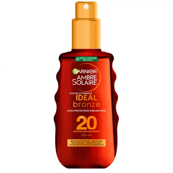 Oli protector sublimador de bronze ideal SPF20 Vitamina E i mantega de karité de GARNIER Ambre Solaire Mixa 8,00 €