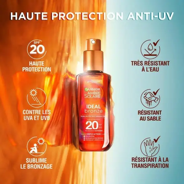 Ideal Bronze Sublimating Protective Oil SPF20 Vitamin E & Sheabutter von GARNIER Ambre Solaire Mixa 8,00 €