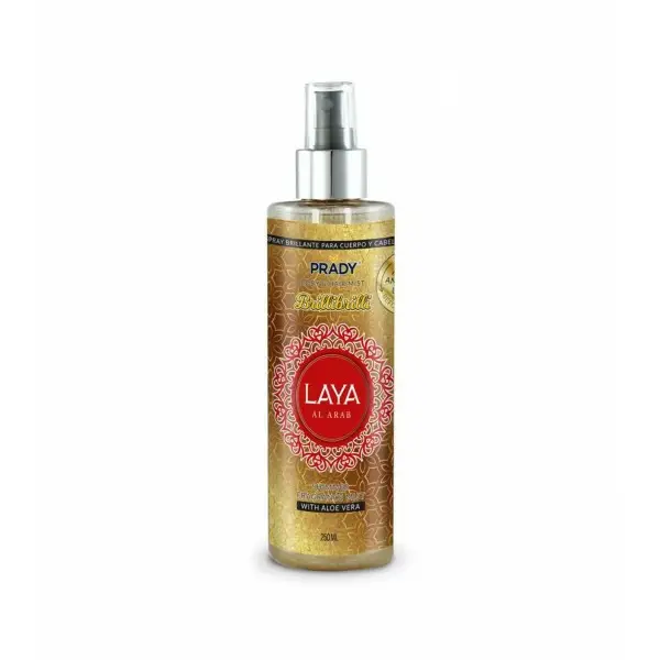 Laya Al Arab - Glanzende glittermist voor lichaam en haar met aloë vera 250 ml van PRADY Prady € 7,00