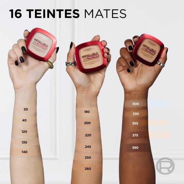 130 Beige Peau - Fond de Teint Poudre Longue Tenue Waterproof Infaillible 24H Fresh Wear de L'Oréal Paris L'Oréal 8,00 €