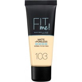 103 Pure Ivory - FIT ME MATTE ETA PORELESS Maybelline-ren FIT ME MATTE Makillaje-oinarria Maybelline 5,99 €