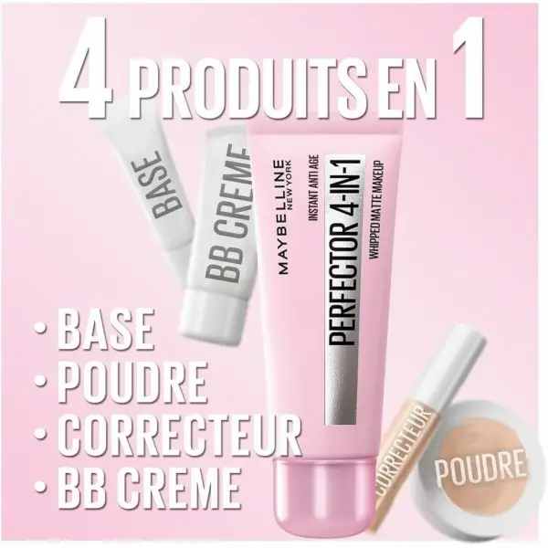 00 FAIR/LIGHT - Perfeccionador antienvellecemento instantáneo multiusos 4 en 1 Perfeccionador de tez matificante de Maybelline