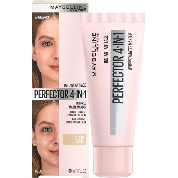01 LIGHT - Perfeccionador antiedat instantani multiusos 4 en 1 Perfeccionador de complexió matificant de Maybelline New York