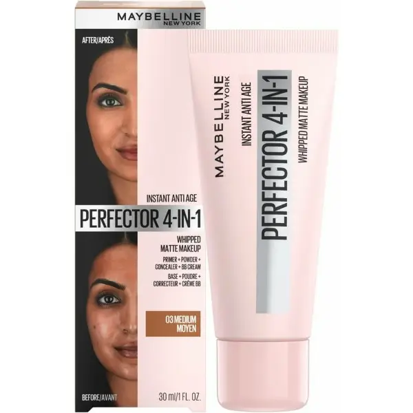 03 MEDIUM - Maybelline New York 4-in-1 Multifunctionele Instant Anti-Aging Perfector Matterende Teint Perfector Maybelline 6,...
