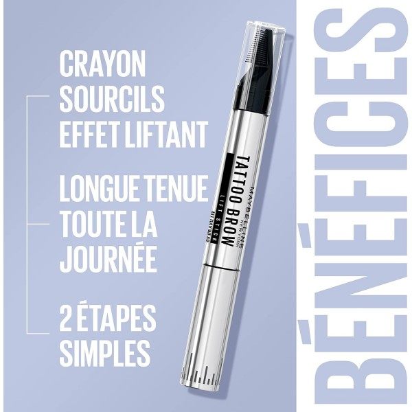 02 Soft Brown (Lichtbruin) - Maybelline New York Tattoo Brow Lift Tweevoudig Wenkbrauwpotlood Maybelline...