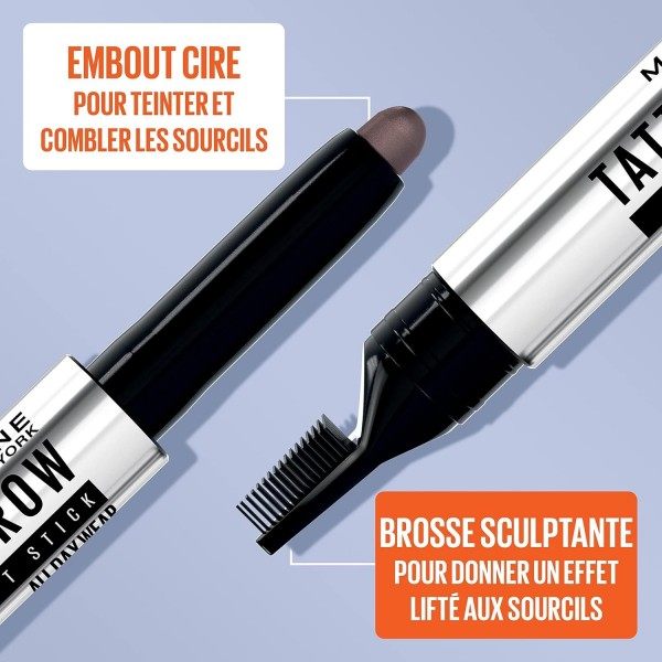 02 Soft Brown (Lichtbruin) - Maybelline New York Tattoo Brow Lift Tweevoudig Wenkbrauwpotlood Maybelline...