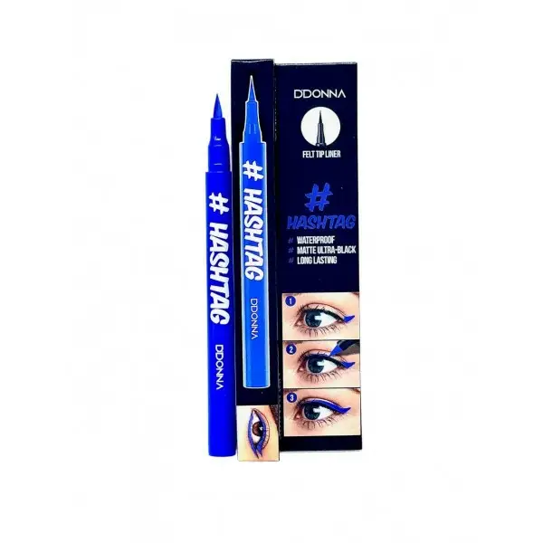 Blue - HASHTAG 24H WATERPROOF Felt-Tip Eyeliner by D'DONNA D'DONNA €2.50